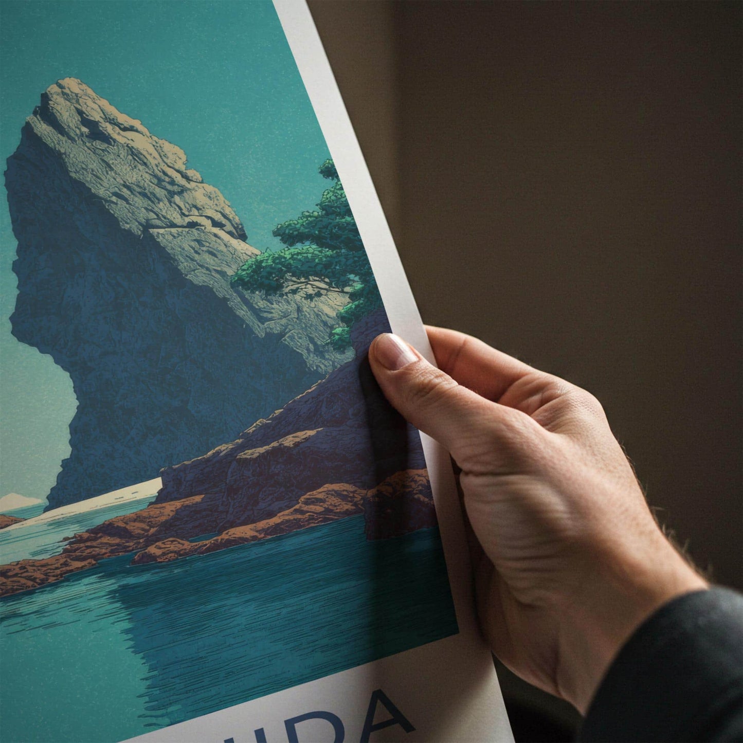 Nusa Penida Poster - Indonesia Travel Art - Coastal Cliff Landscape Home Decor