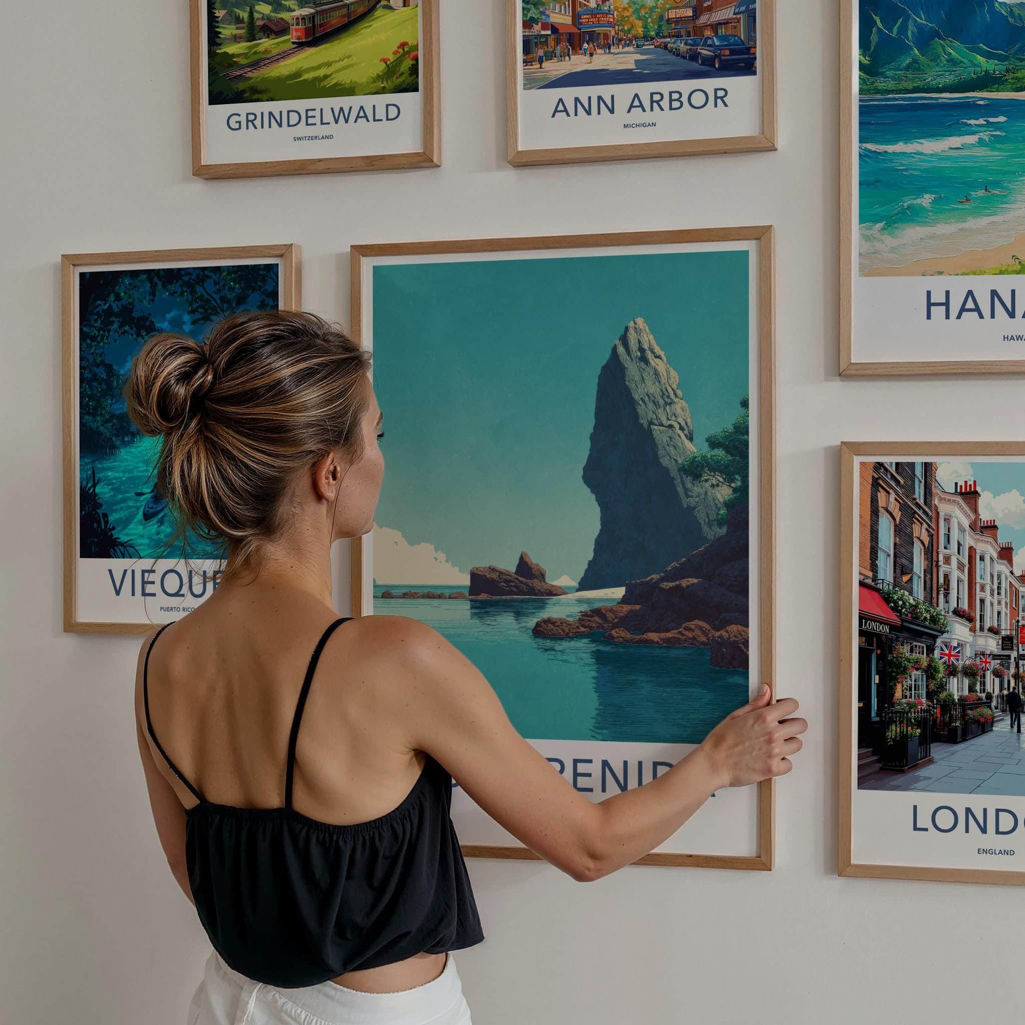 Nusa Penida Poster - Indonesia Travel Art - Coastal Cliff Landscape Home Decor