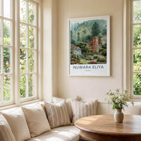 Nuwara Eliya Poster - Sri Lanka Travel Art - Historic Clock Tower Wall Decor