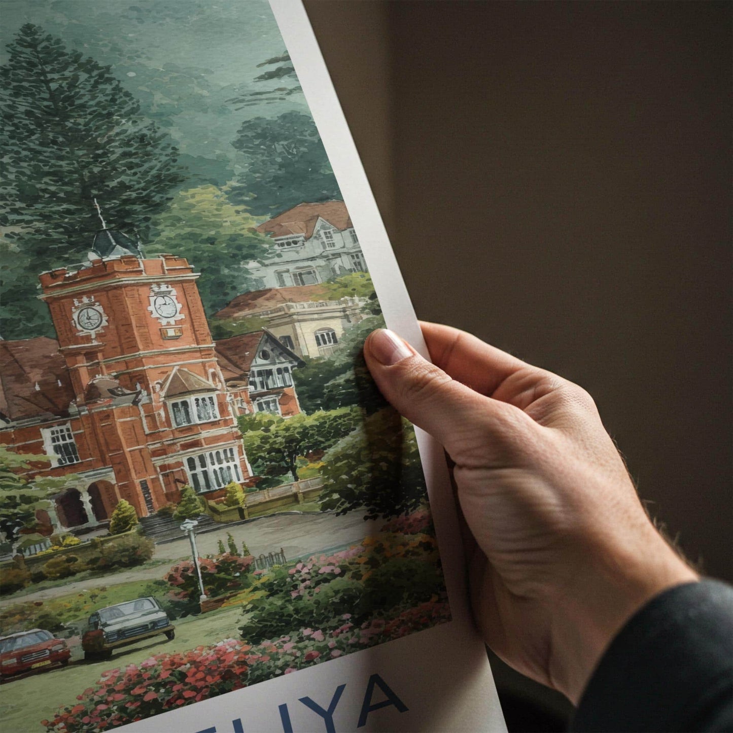 Nuwara Eliya Poster - Sri Lanka Travel Art - Historic Clock Tower Wall Decor