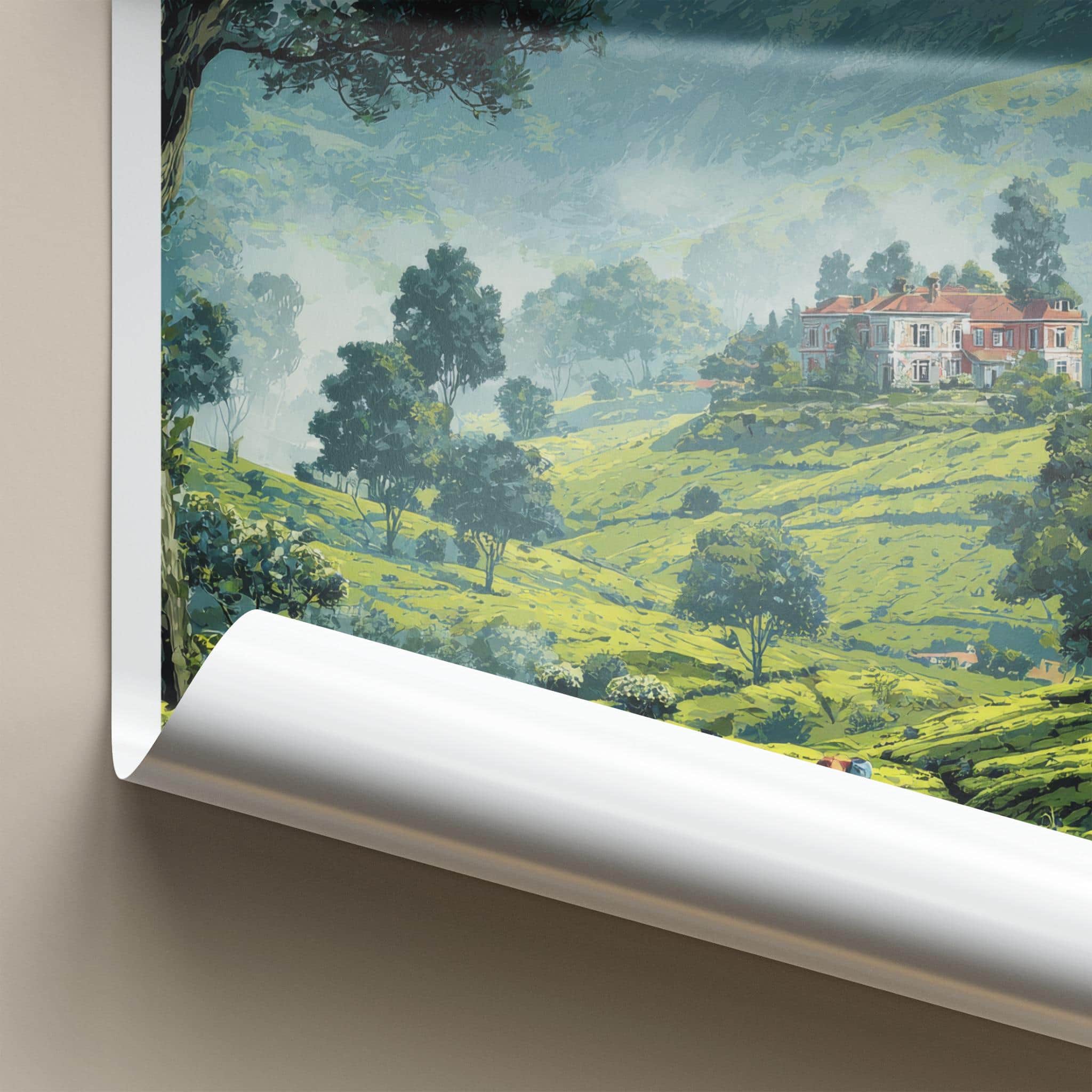 Nuwara Eliya Poster - Sri Lanka Travel Art - Lush Tea Plantation Home Decor