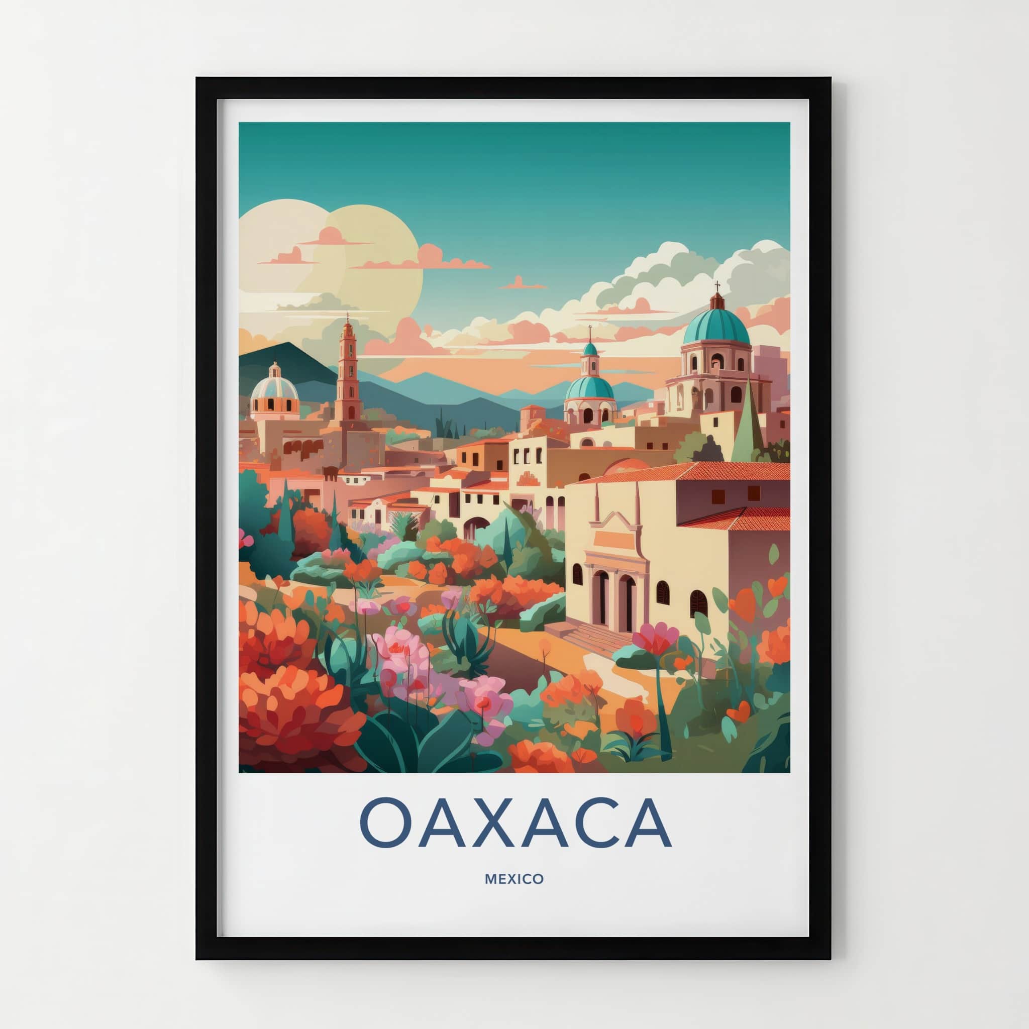 Oaxaca Poster - Mexico Travel Art - Vibrant Urban Gardens Home Decor