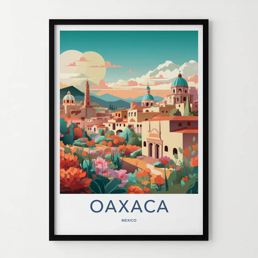 Oaxaca Poster - Mexico Travel Art - Vibrant Urban Gardens Home Decor