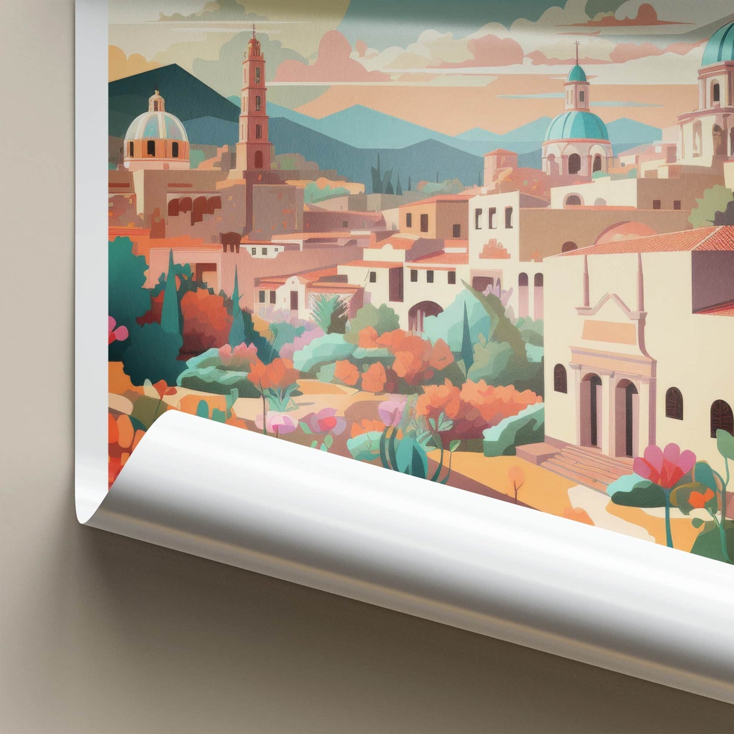 Oaxaca Poster - Mexico Travel Art - Vibrant Urban Gardens Home Decor