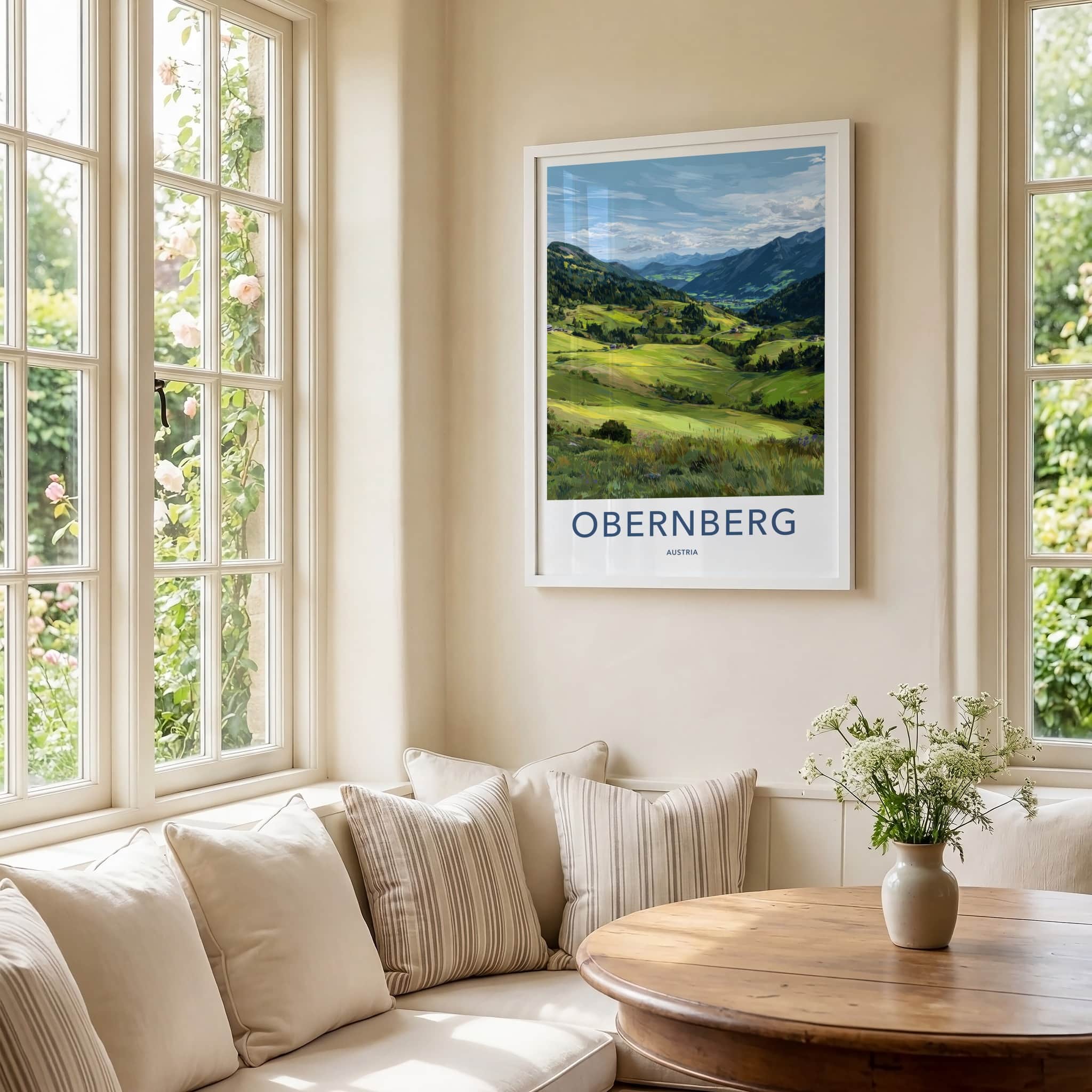 Obernberg Poster - Austria Art Print - Green Valley Houses Framed Decor
