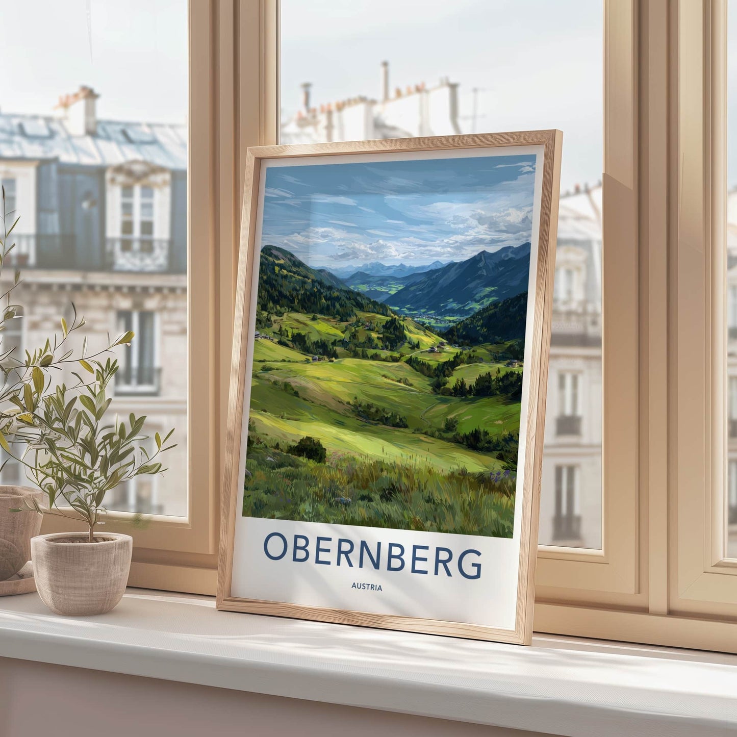 Obernberg Poster - Austria Art Print - Green Valley Houses Framed Decor
