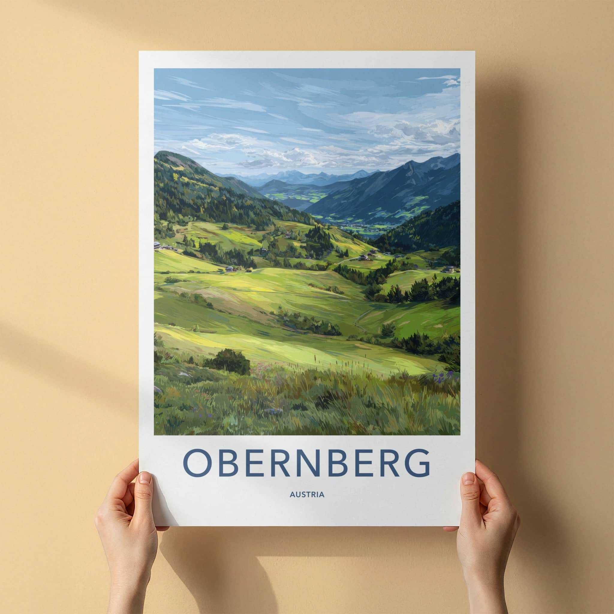 Obernberg Poster - Austria Art Print - Green Valley Houses Framed Decor