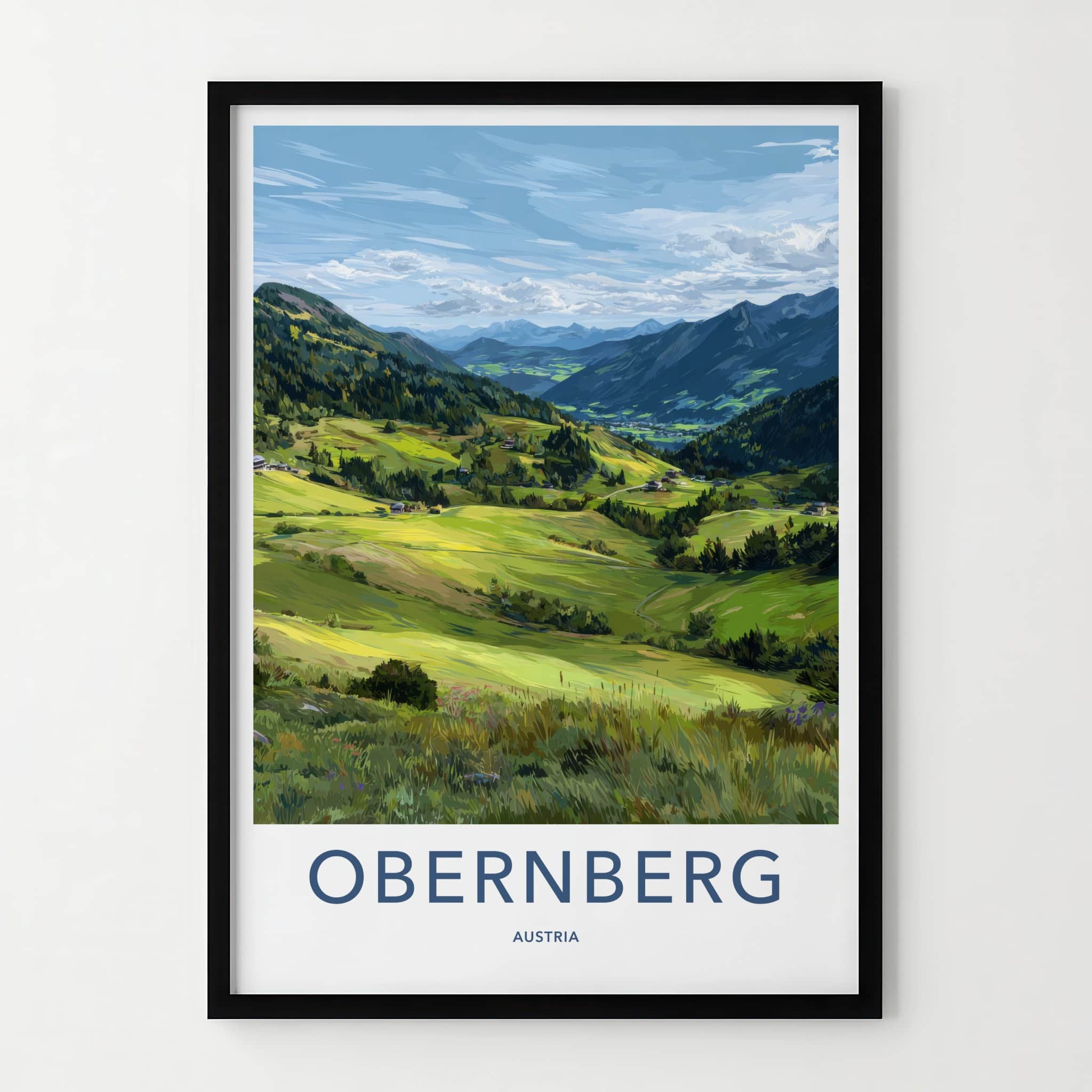 Obernberg Poster - Austria Art Print - Green Valley Houses Framed Decor