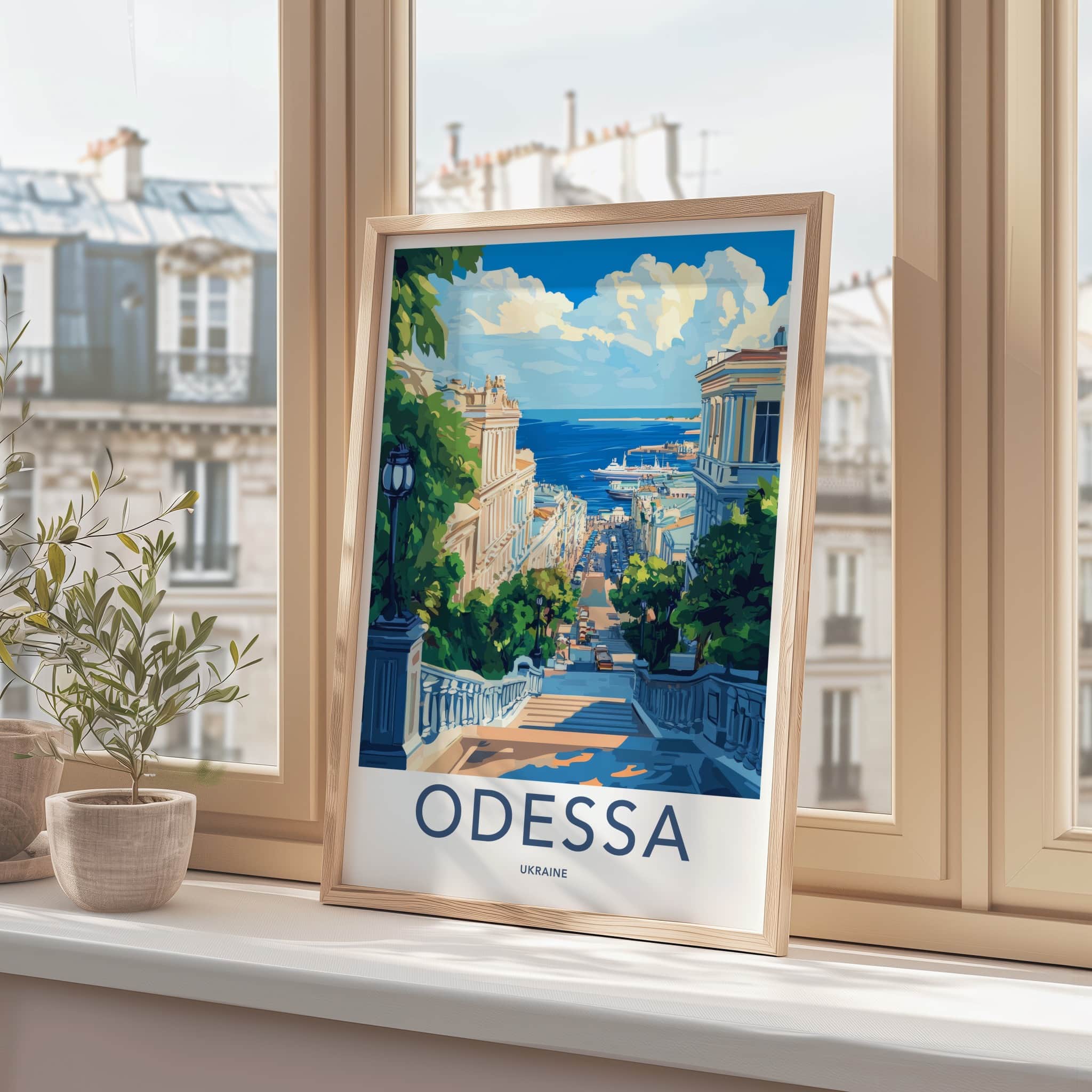 Odessa Poster - Ukraine Travel Art - Historic City Seascape Home Decor