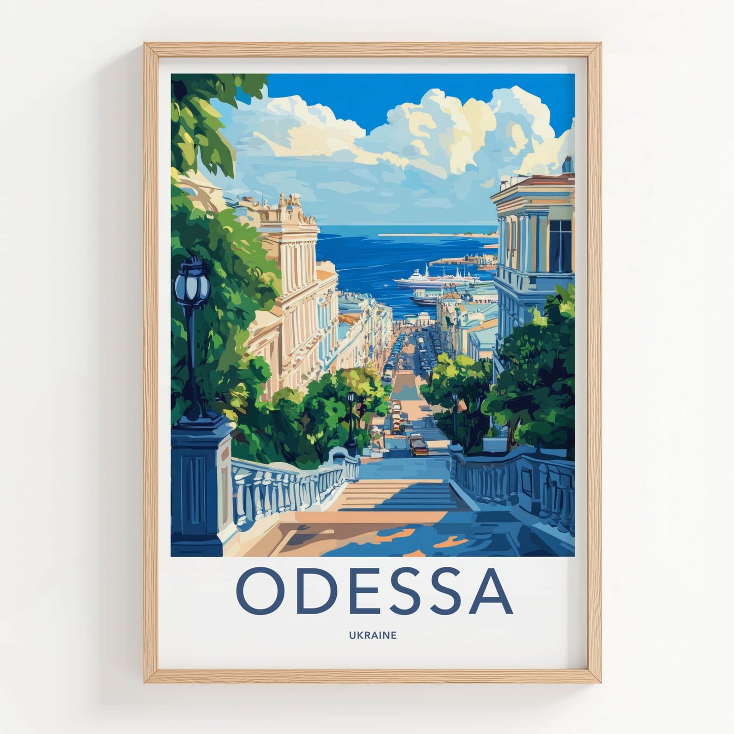 Odessa Poster - Ukraine Travel Art - Historic City Seascape Home Decor