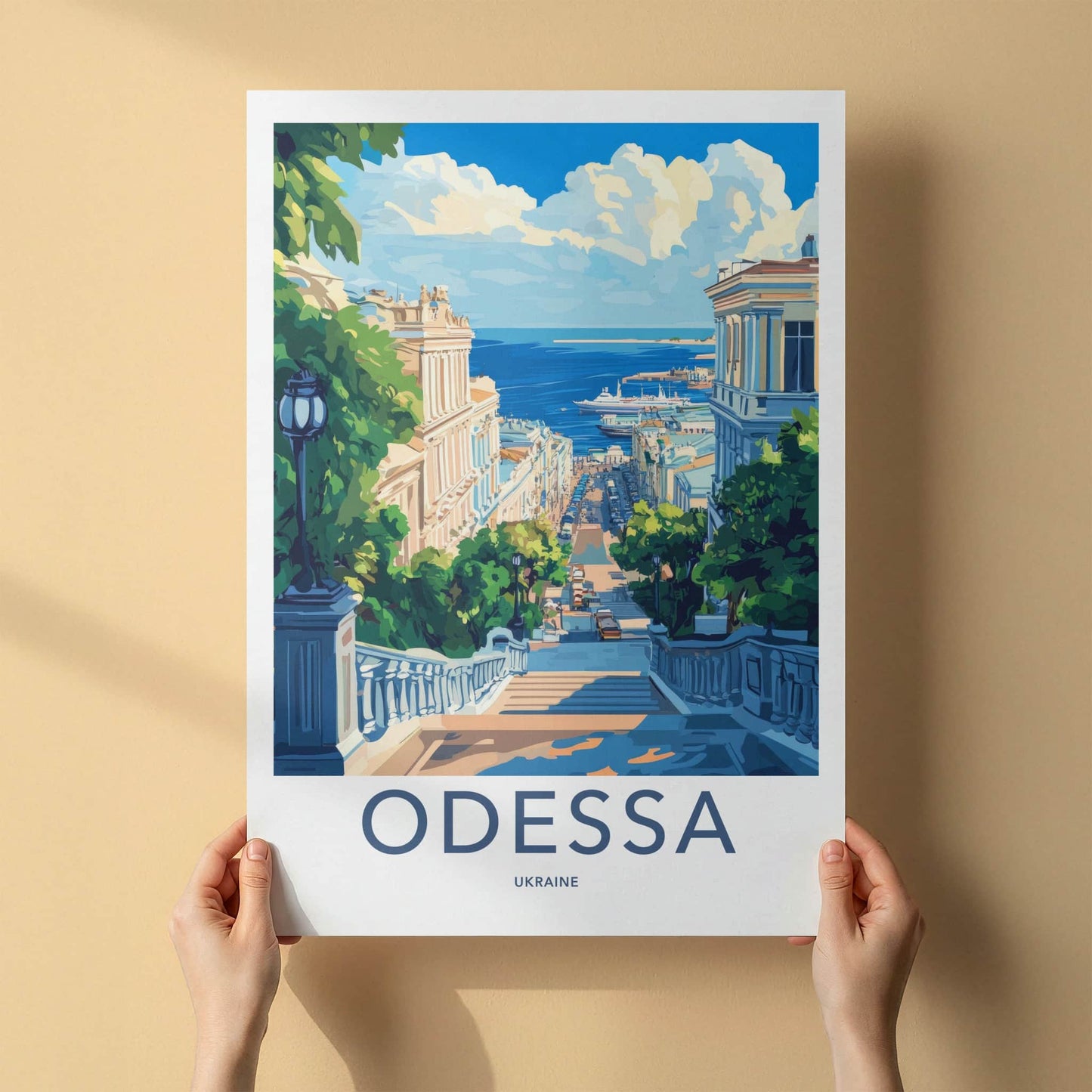 Odessa Poster - Ukraine Travel Art - Historic City Seascape Home Decor