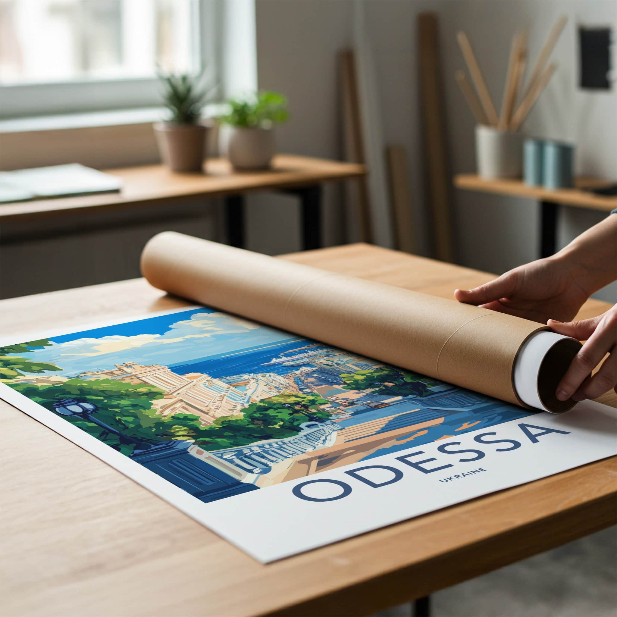 Odessa Poster - Ukraine Travel Art - Historic City Seascape Home Decor
