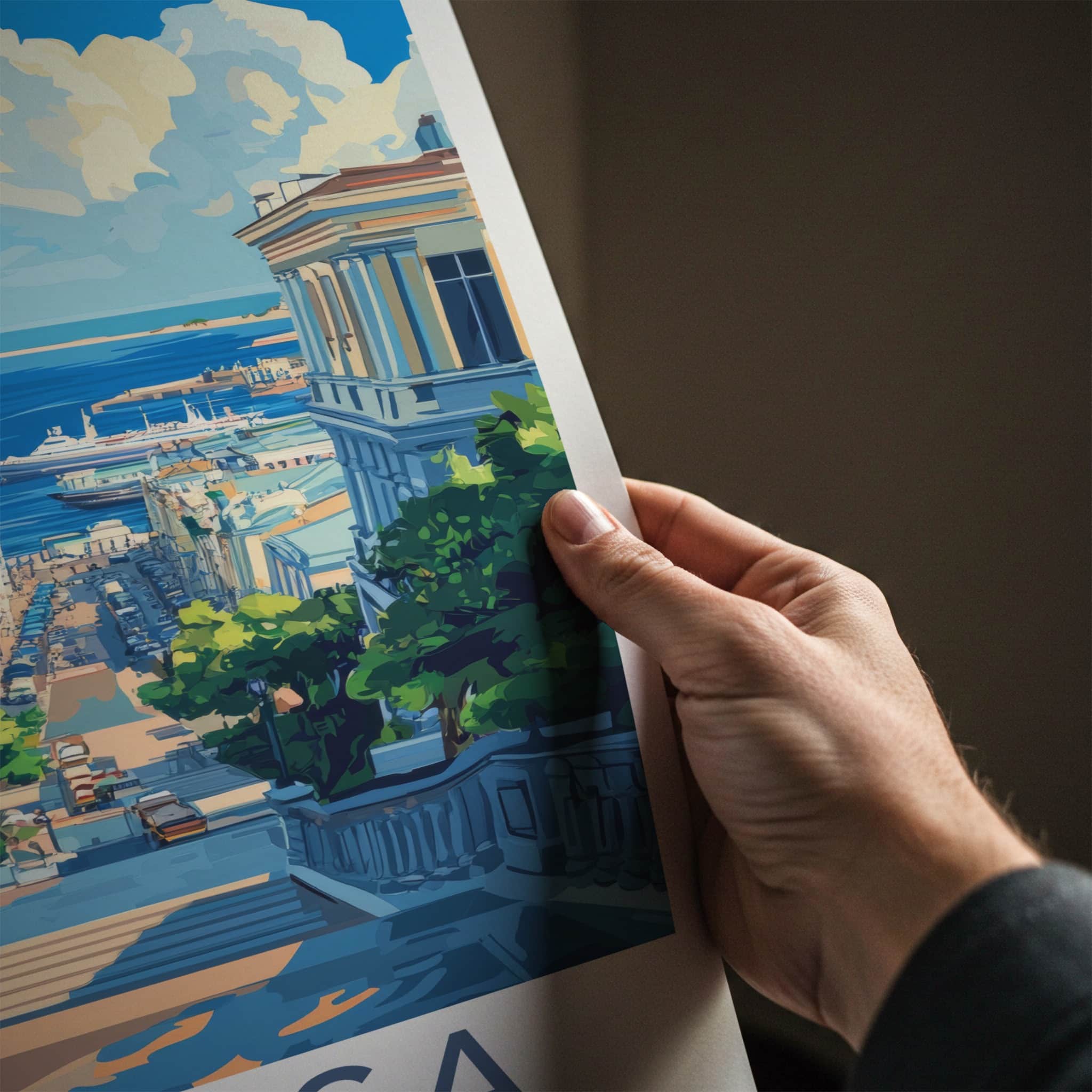 Odessa Poster - Ukraine Travel Art - Historic City Seascape Home Decor