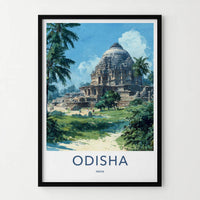 Odisha Poster - India Travel Art - Odisha Ancient Temple Wall Decor