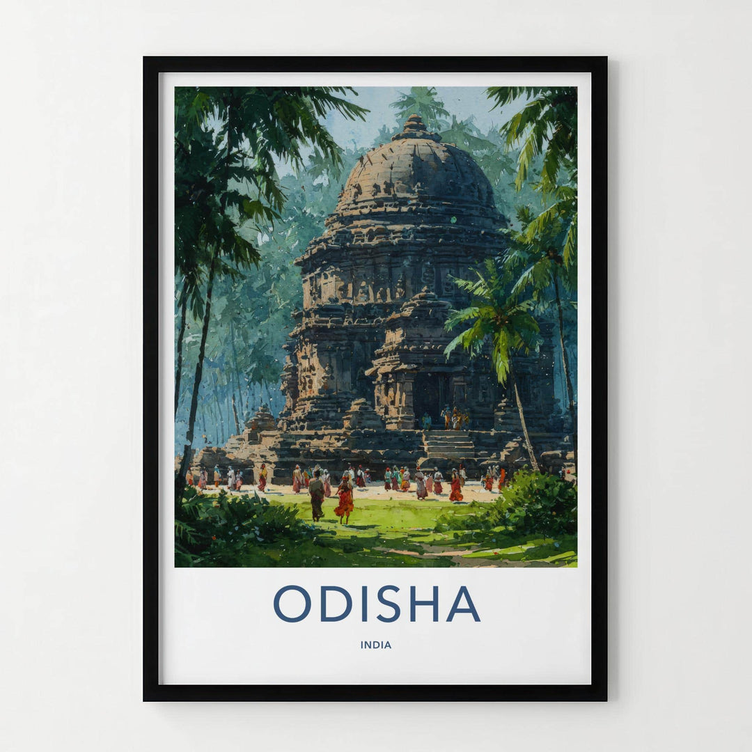 Odisha Poster - India Wall Art - Odisha Temple Grounds Home Decor