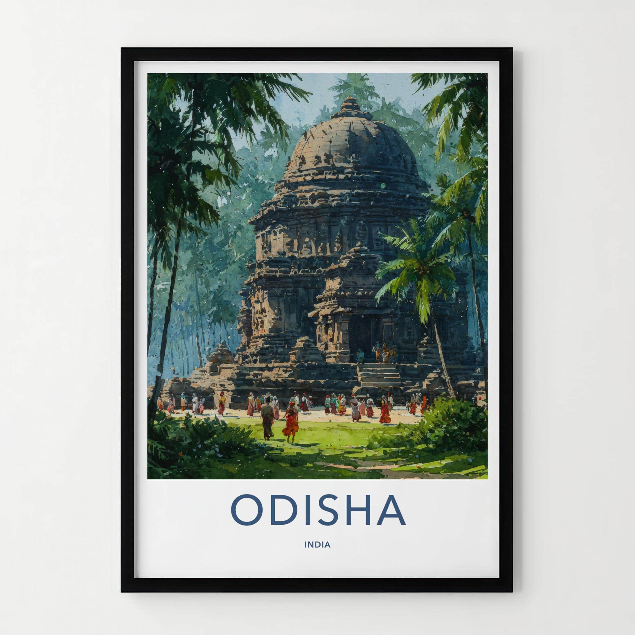 Odisha Poster - India Wall Art - Odisha Temple Grounds Home Decor