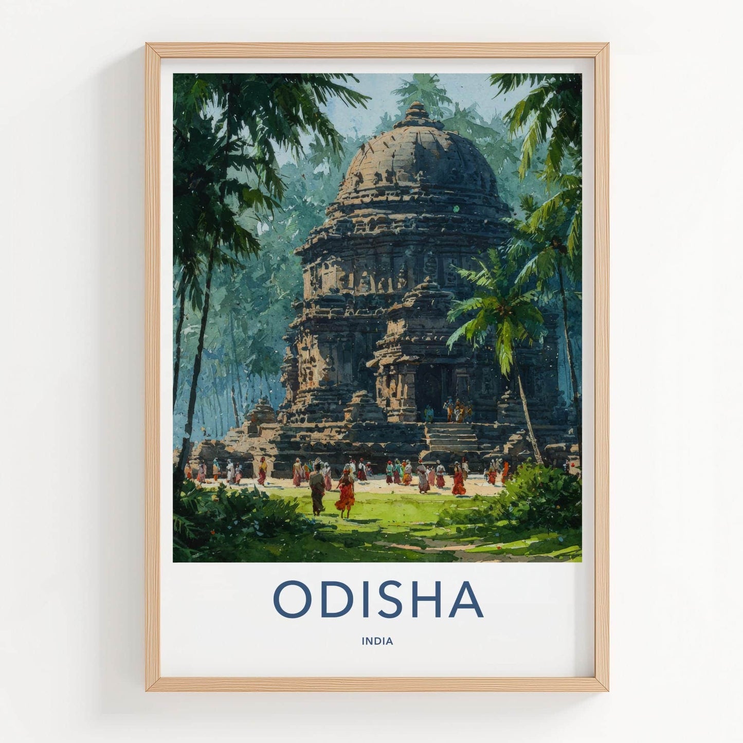 Odisha Poster - India Wall Art - Odisha Temple Grounds Home Decor