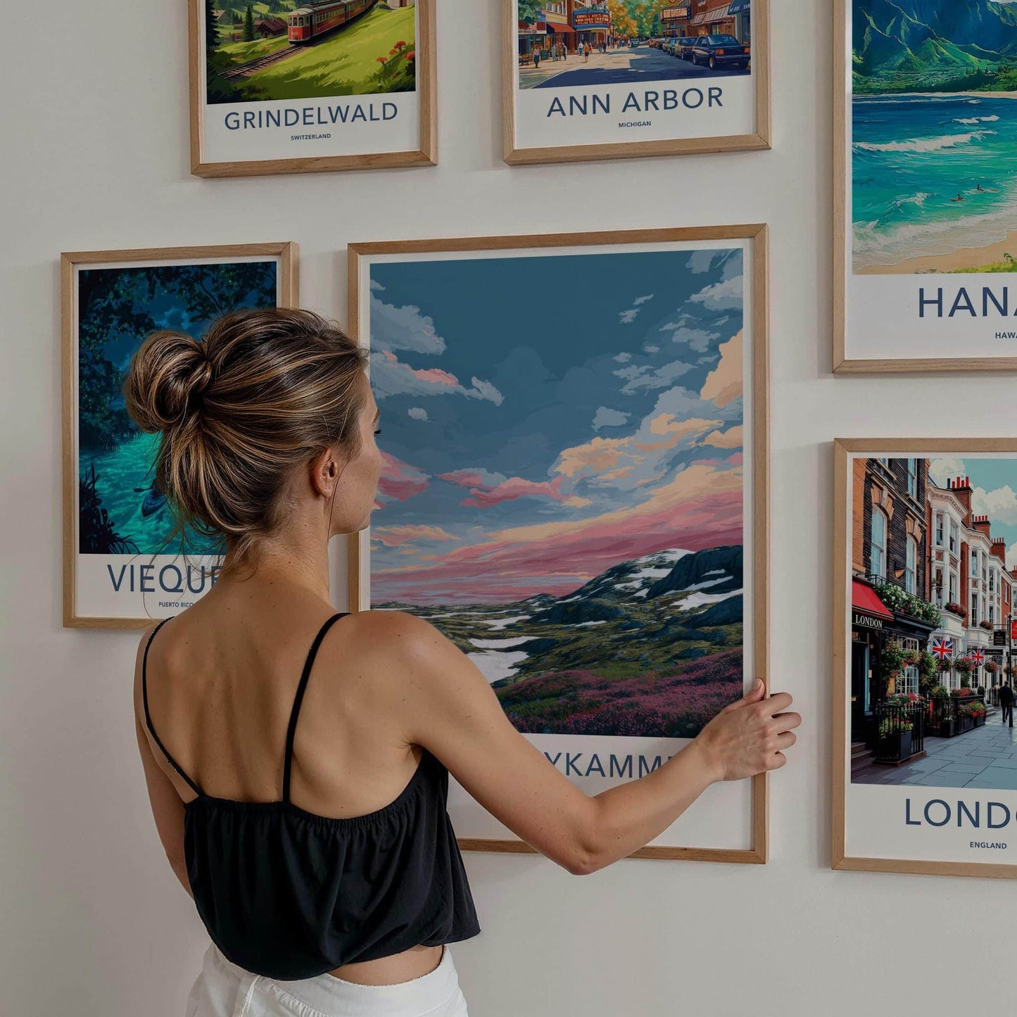 OFFERSOYKAMMEN Poster - Norway Travel Art - Vibrant Mountain Sunset Wall Decor