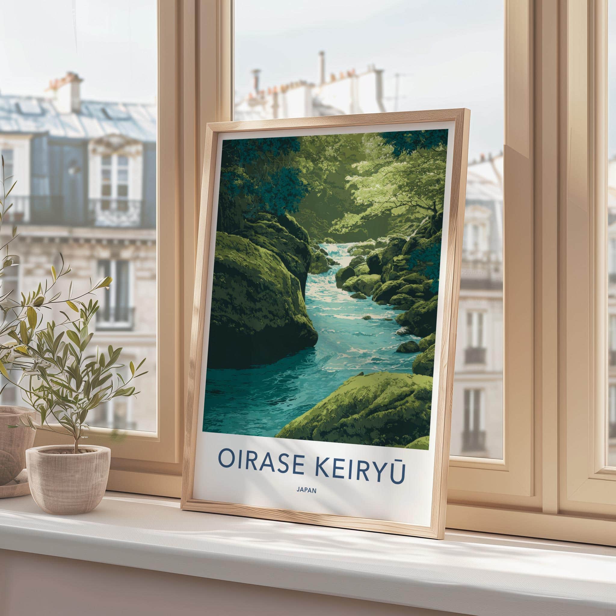 Oirase Keiryu Poster - Japan Travel Art - Lush Forest River Home Decor