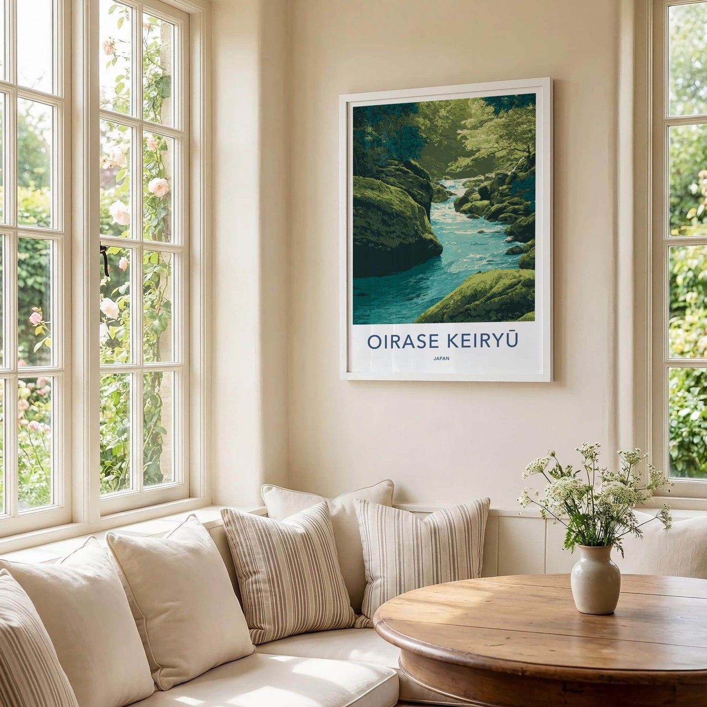 Oirase Keiryu Poster - Japan Travel Art - Lush Forest River Home Decor