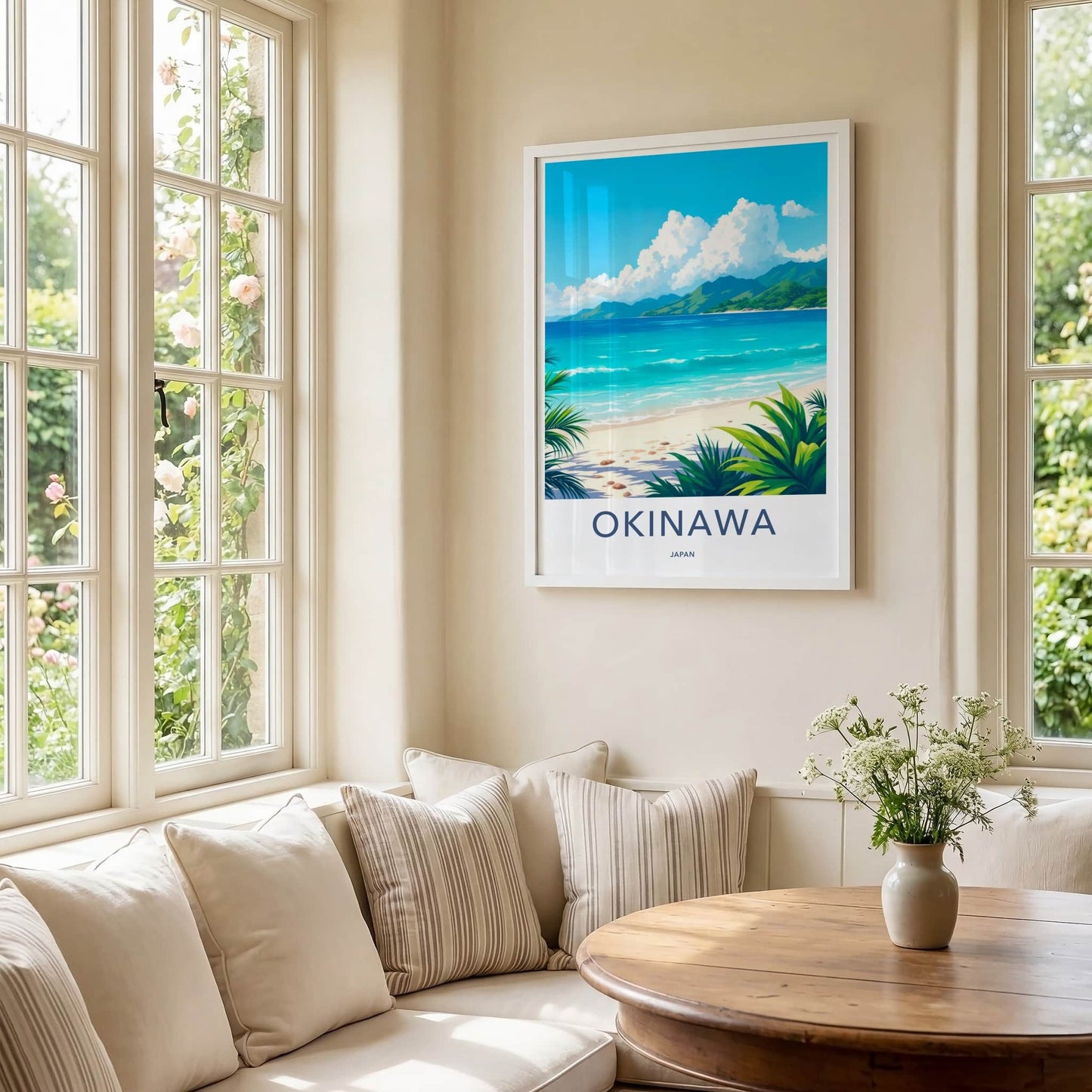 Okinawa Poster - Japan Travel Art - Tropical Beach Ocean Home Decor