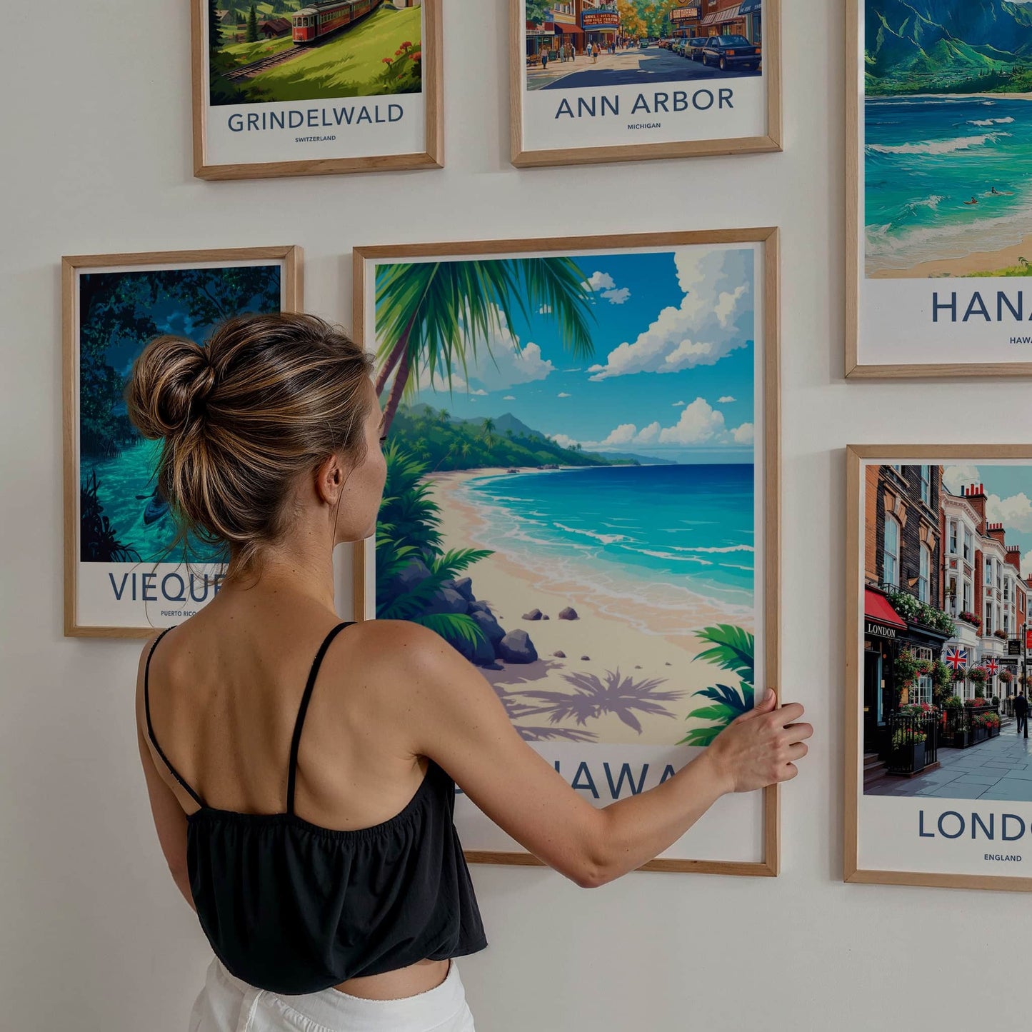 Okinawa Poster - Japan Travel Art - Tropical Beach Palms Home Decor