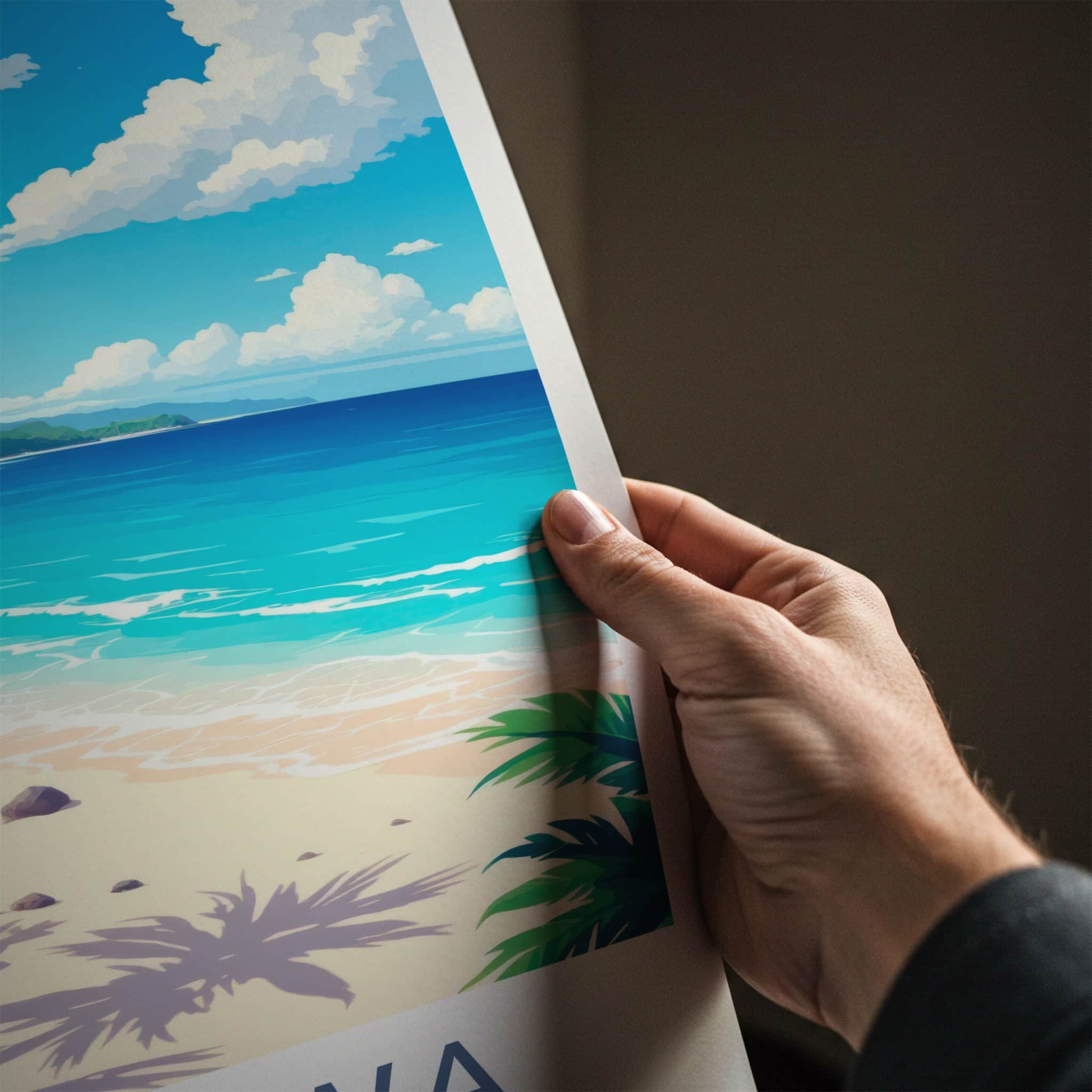 Okinawa Poster - Japan Travel Art - Tropical Beach Palms Home Decor