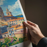 Olbia Poster - Italy Framed Art - Vibrant Port Town Gallery Art