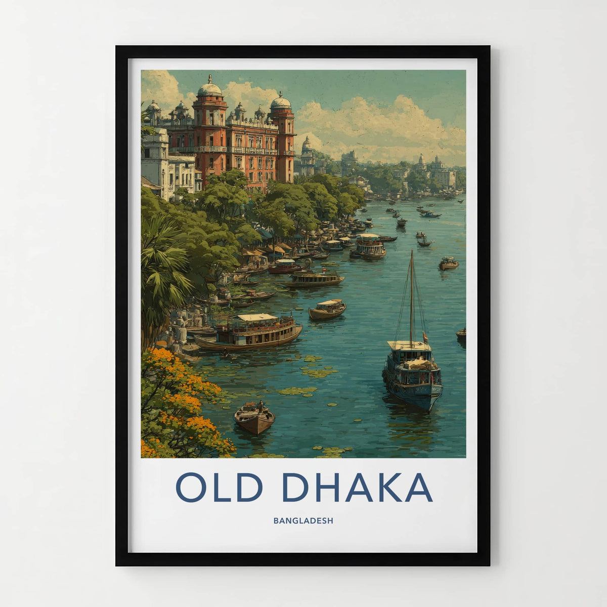 Old Dhaka Poster - Bangladesh Travel Art