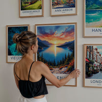 Oludeniz Poster - Turkey Travel Art - Bay Sunset Landscape Home Decor