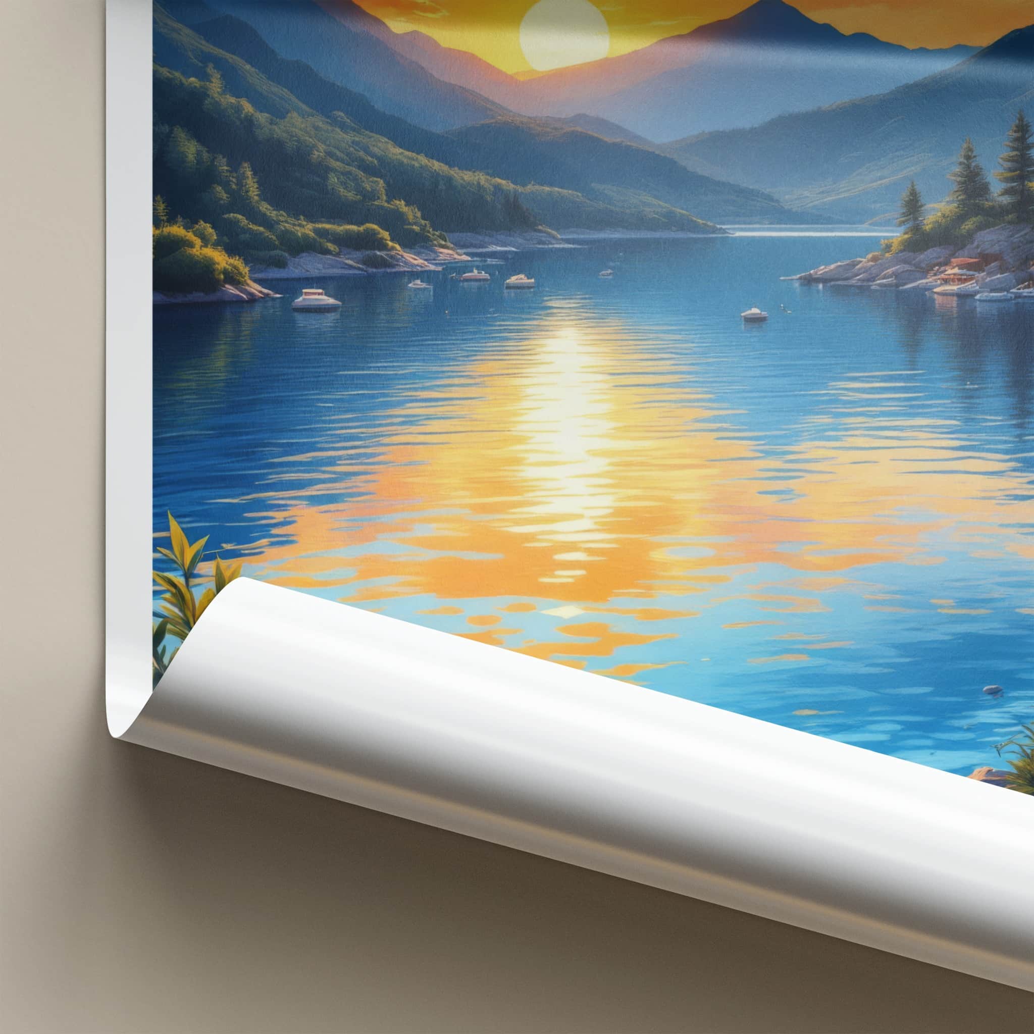 Oludeniz Poster - Turkey Travel Art - Golden Sunset Waters Home Decor