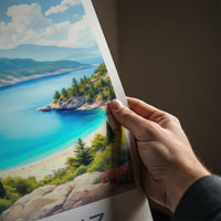 Oludeniz Poster - Turkiye Travel Art - Azure Beach Scene Home Decor