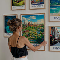 Omaha Poster - Nebraska Wall Art - Vibrant Cityscape River Home Decor