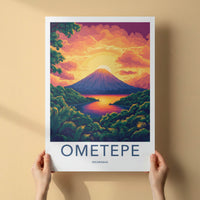 Ometepe Poster - Nicaragua Travel Art - Volcano Island Sunset Home Decor