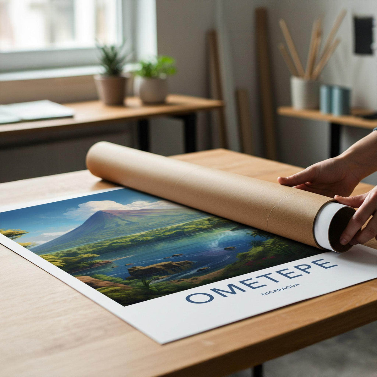 Ometepe Poster - Volcano Landscape Print