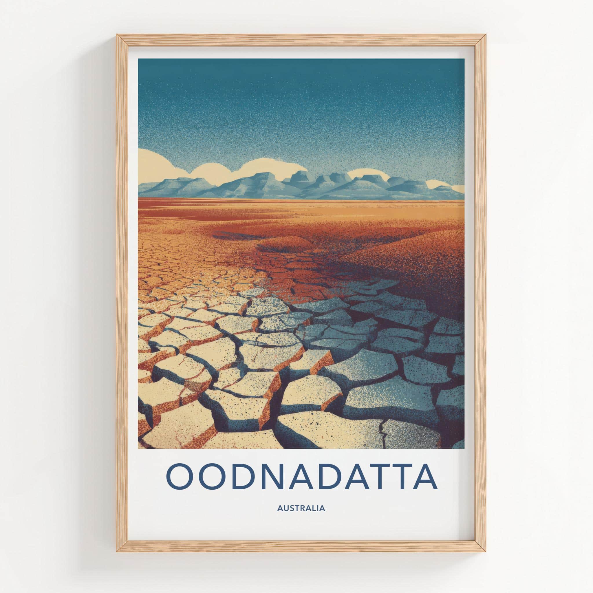 Oodnadatta Poster - Australia Travel Art - Arid Australian Landscape Wall Decor