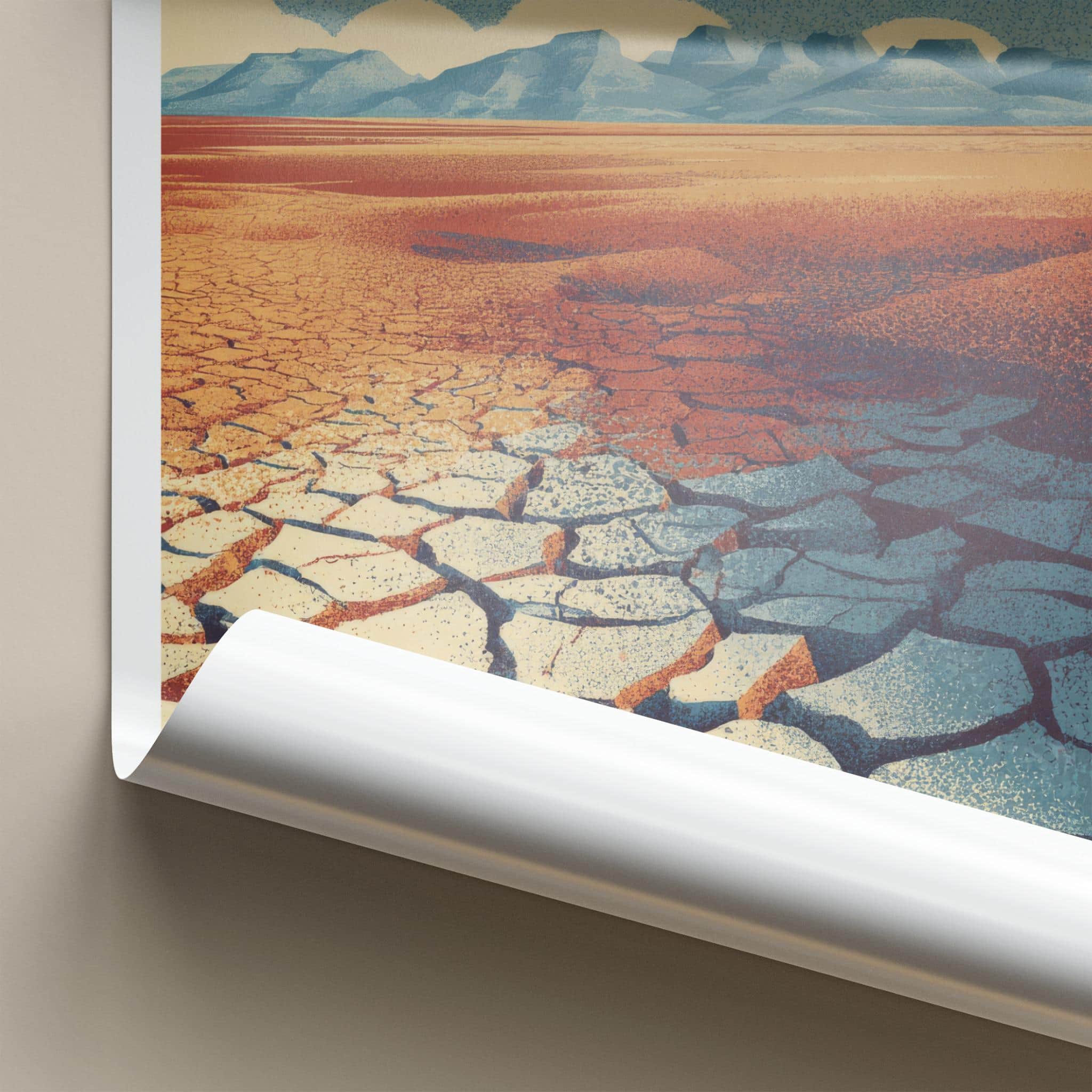Oodnadatta Poster - Australia Travel Art - Arid Australian Landscape Wall Decor