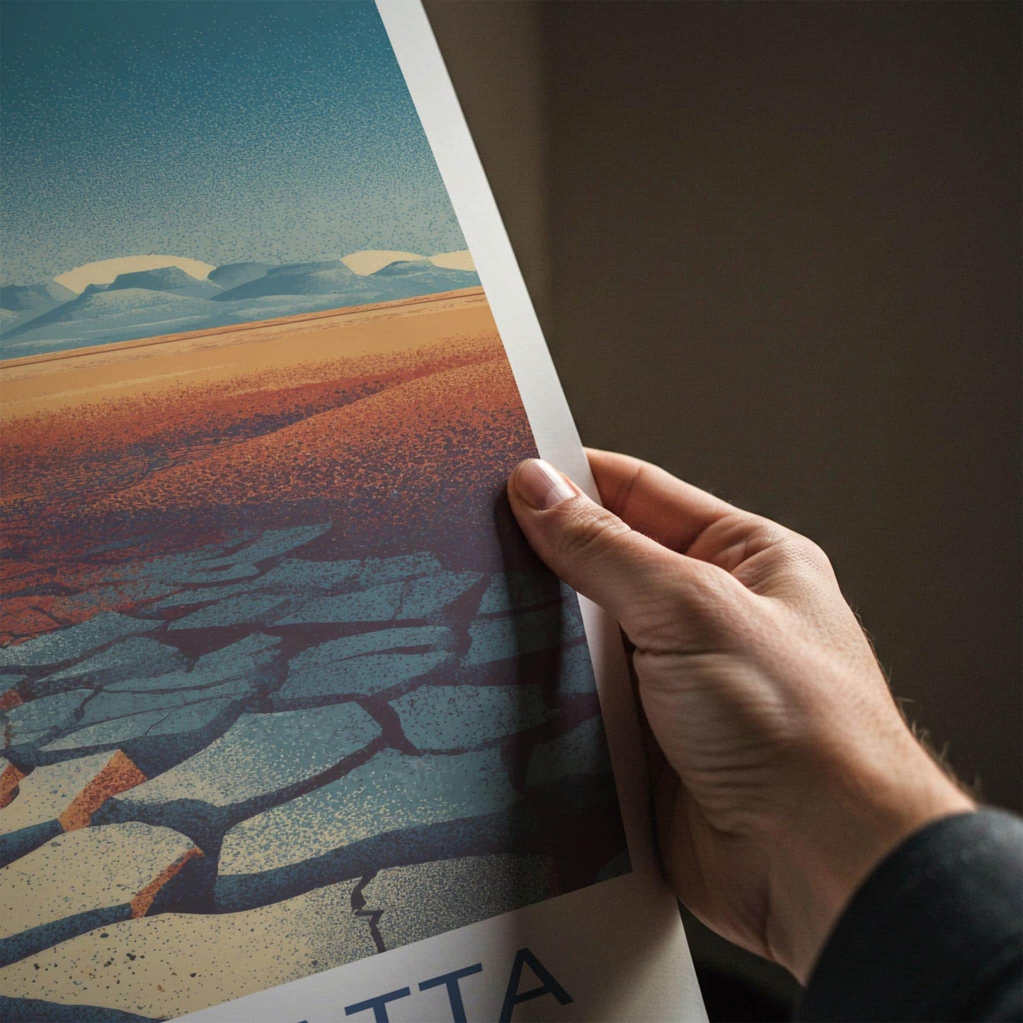 Oodnadatta Poster - Australia Travel Art - Arid Australian Landscape Wall Decor