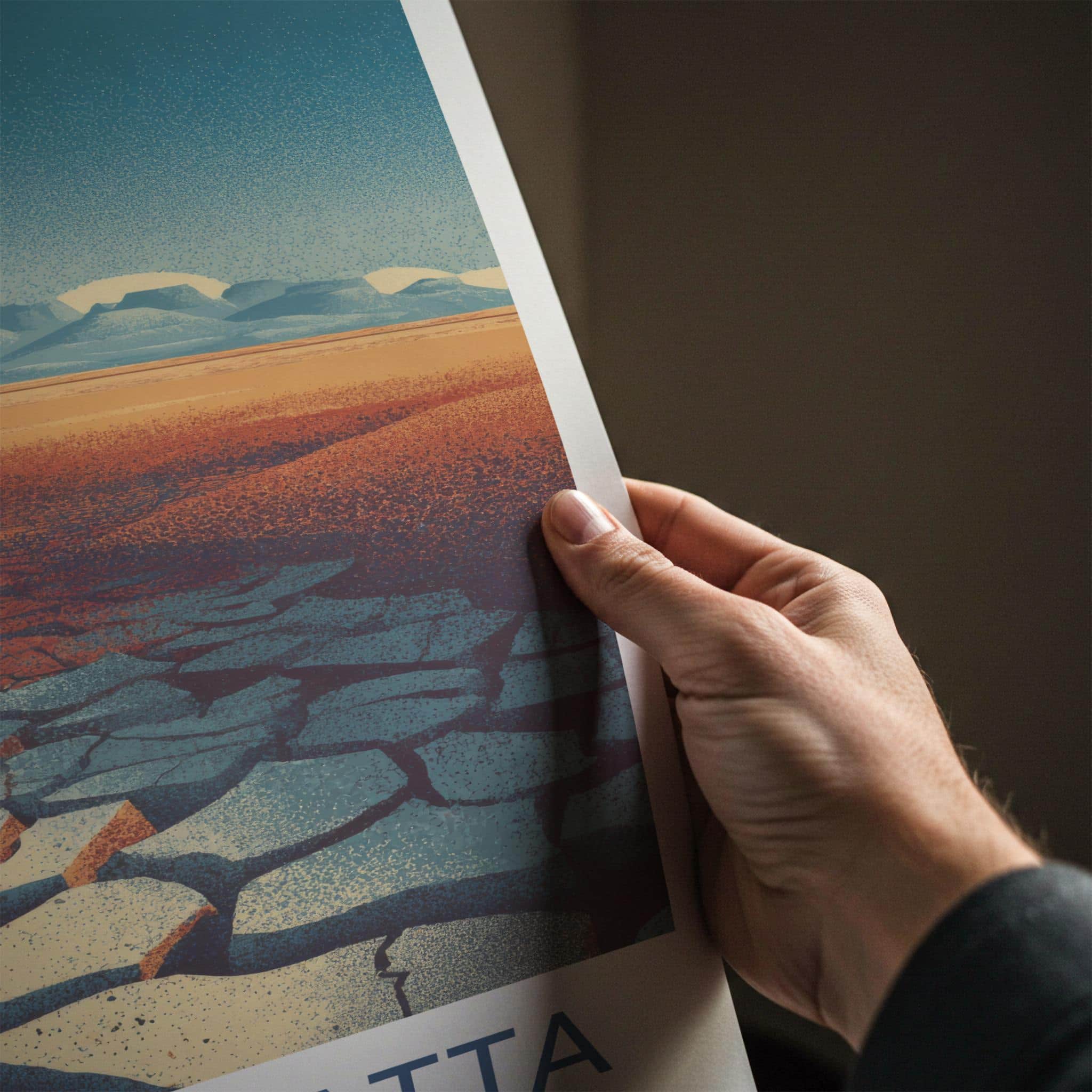 Oodnadatta Poster - Australia Travel Art - Arid Australian Landscape Wall Decor
