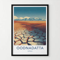 Oodnadatta Poster - Australia Travel Art - Arid Australian Landscape Wall Decor