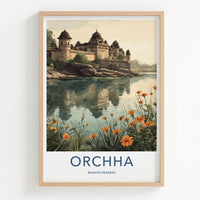Orchha Poster - India Fine Art - Madhya Pradesh Historic Palace Waters Gift