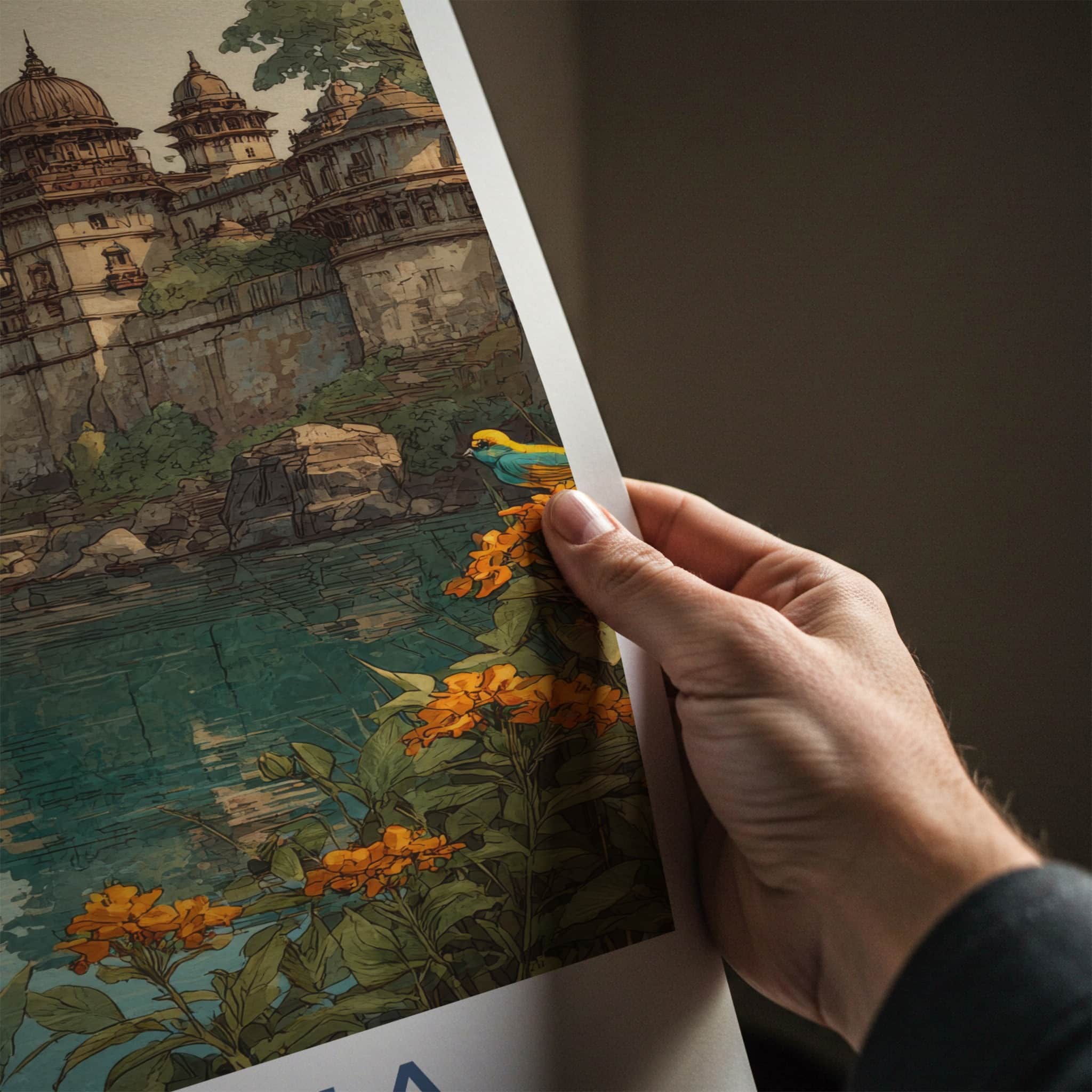 Orchha Poster - India Royal Palace Riverside Madhya Pradesh Home Decor