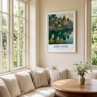 Orchha Poster - India Wall Art - Madhya Pradesh River Palaces Home Decor