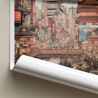 Osaka Poster - Japan Framed Print - Historic Riverside City Gallery Art