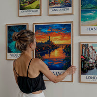 Ottawa Poster - Canada Travel Art - Vibrant City Sunset Home Decor