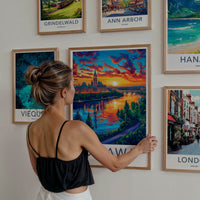 Ottawa Poster - Canada Travel Art - Vibrant River Skyline Home Decor