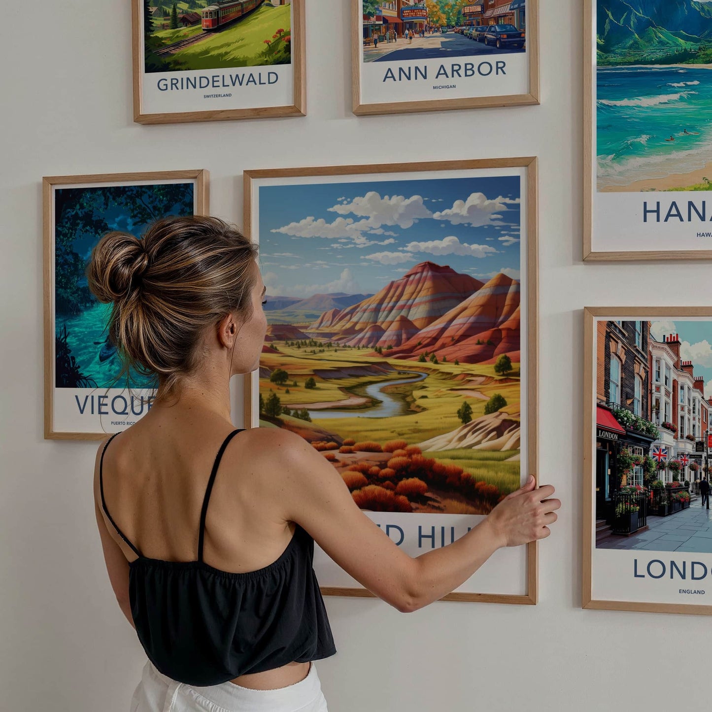 Painted Hills Poster - Oregon Wall Art - Vibrant Hills Stream Home Decor