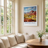 Painted Hills Poster - Oregon Wall Art - Vibrant Hills Stream Home Decor