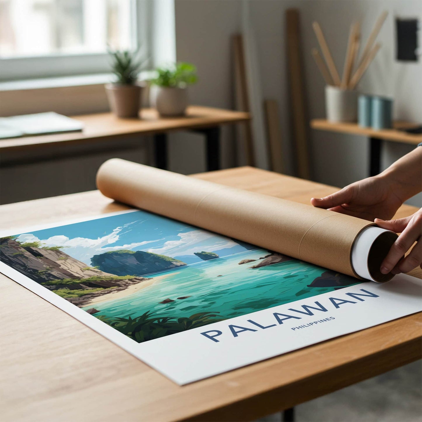 Palawan Poster - Philippines Travel Art - Tropical Island Paradise Home Decor