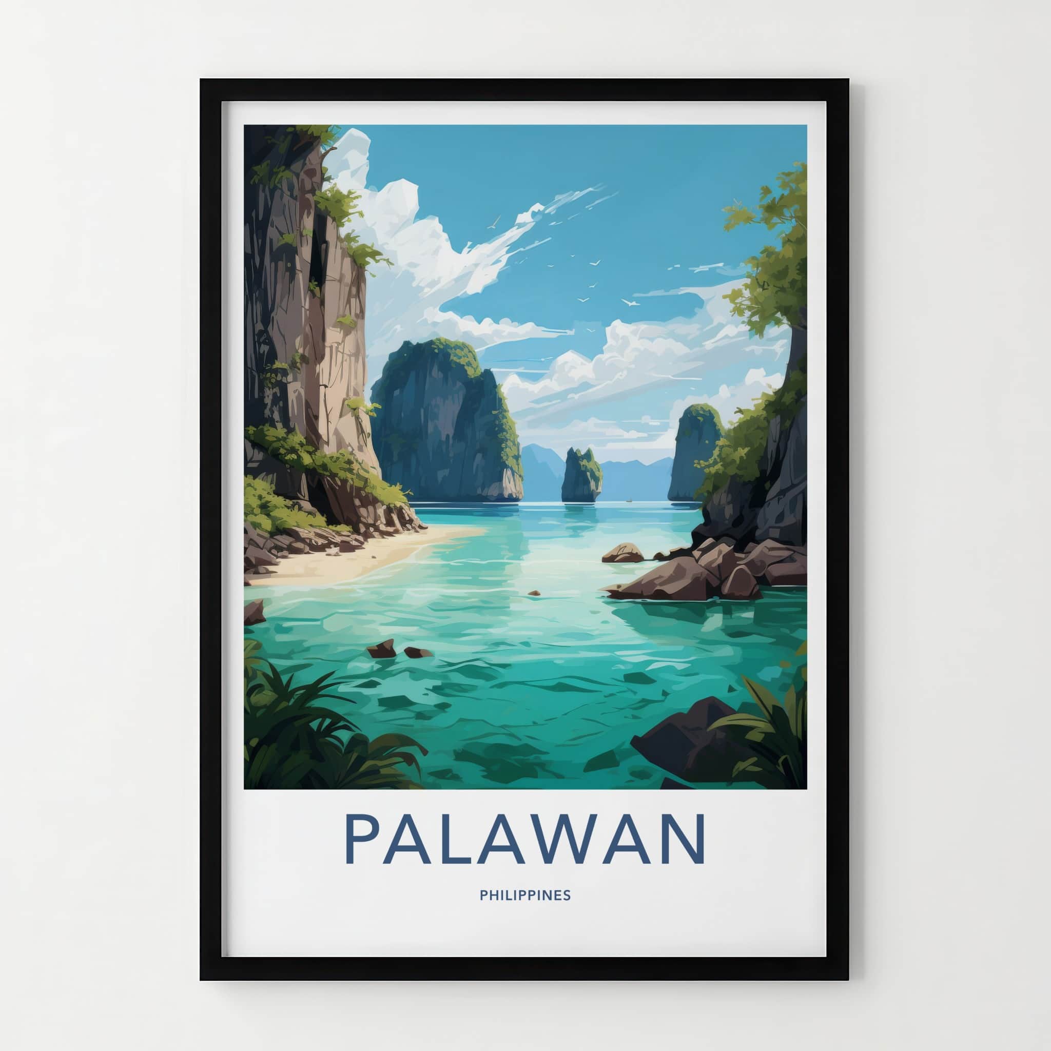 Palawan Poster - Philippines Travel Art - Tropical Island Paradise Home Decor